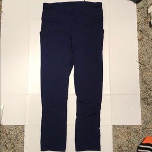 Lululemon Cropped Running Leggings Navy